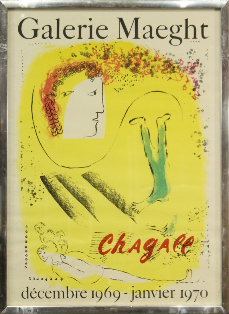 CHAGALL Mourlot Poster Galerie Maeght 1969 (1 of 3)
