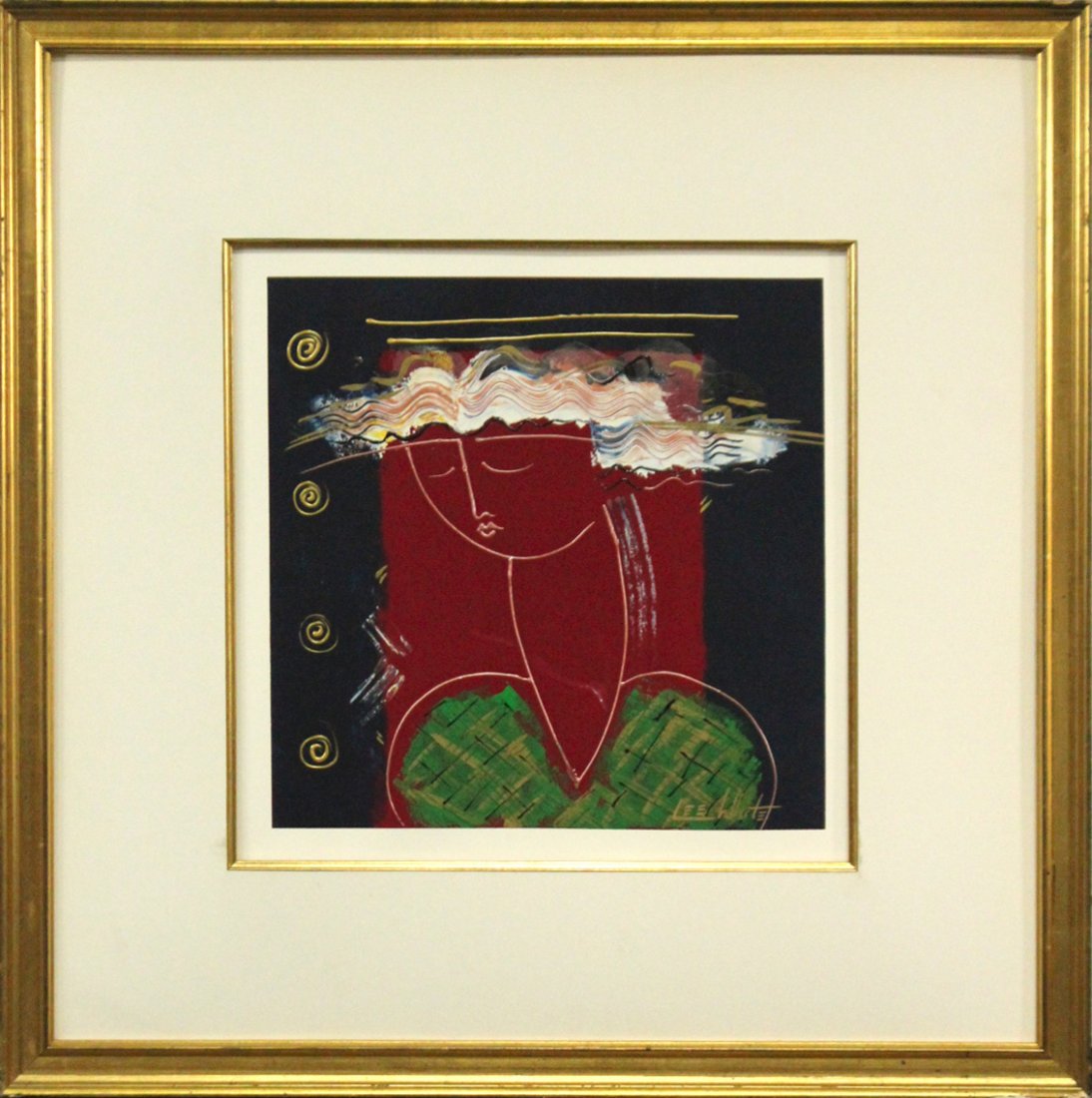 LEE WHITE - Listed Artist, Mixed Media, Portrait Girl (1 of 4)