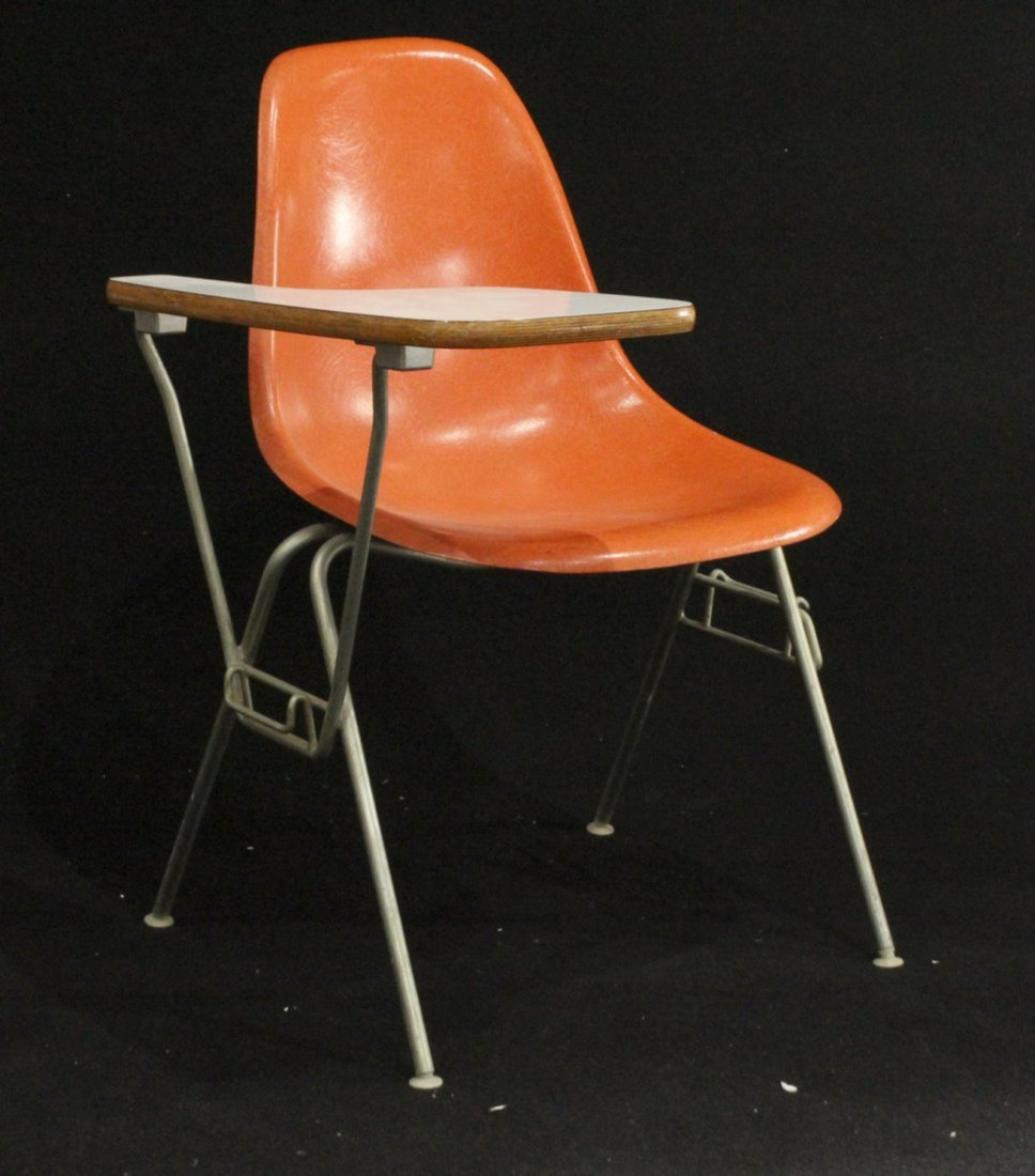 Herman Miller Orange Shell Chair School Desk (1 of 5)