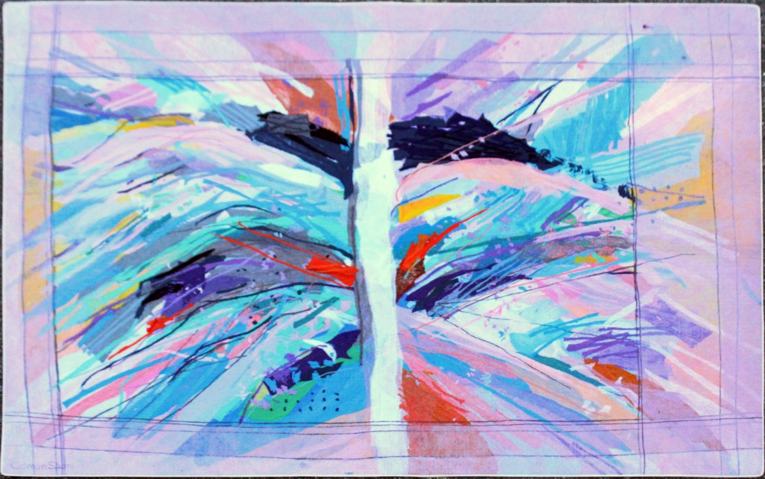 CALMAN SHEMI , Israeli Abstract Soft Painting Tapestry