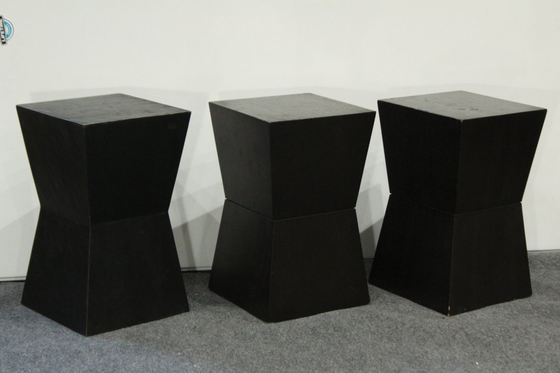 Three [3] Wood Black Display Stands, Can Be Stackable (1 of 5)