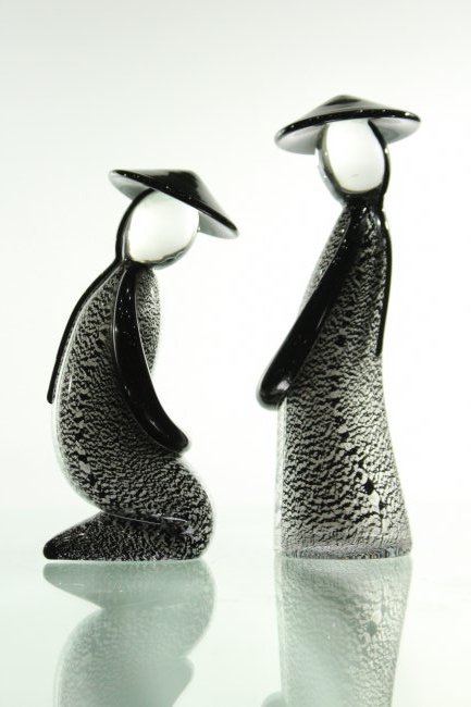 SEGUSO Two [2] Italian Glass Asian Figures (1 of 5)
