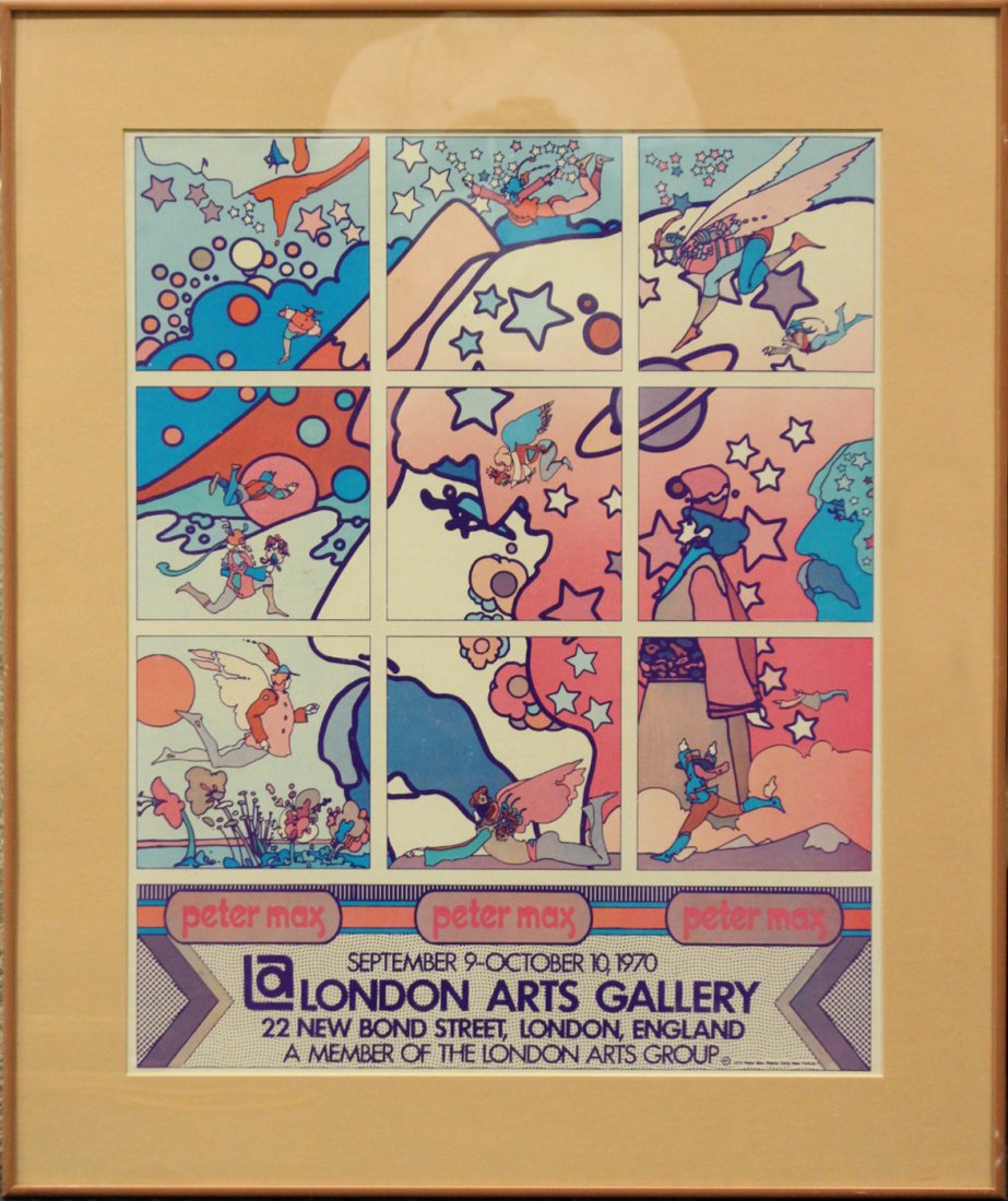PETER MAX 1970 London Arts Gallery Exhibition Poster (1 of 4)