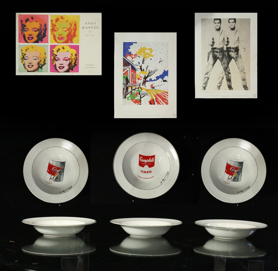 ANDY WARHOL Three [3] Campbell Soup Bowls (1 of 9)