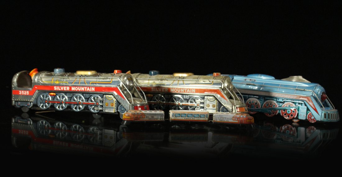 Assorted Tin Train Grouping, Silver Mountain (1 of 8)