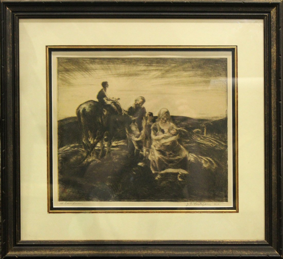 JOHN COSTIGAN  (1888 - 1972) SUNDOWN Signed Etching (1 of 5)