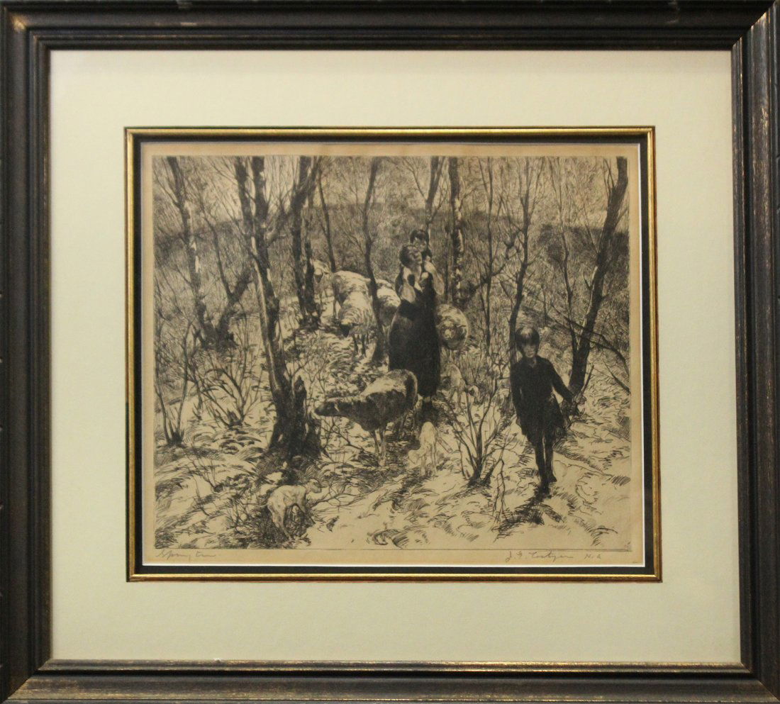 JOHN COSTIGAN  (1888 - 1972) SPRING TIME Signed Etching (1 of 4)