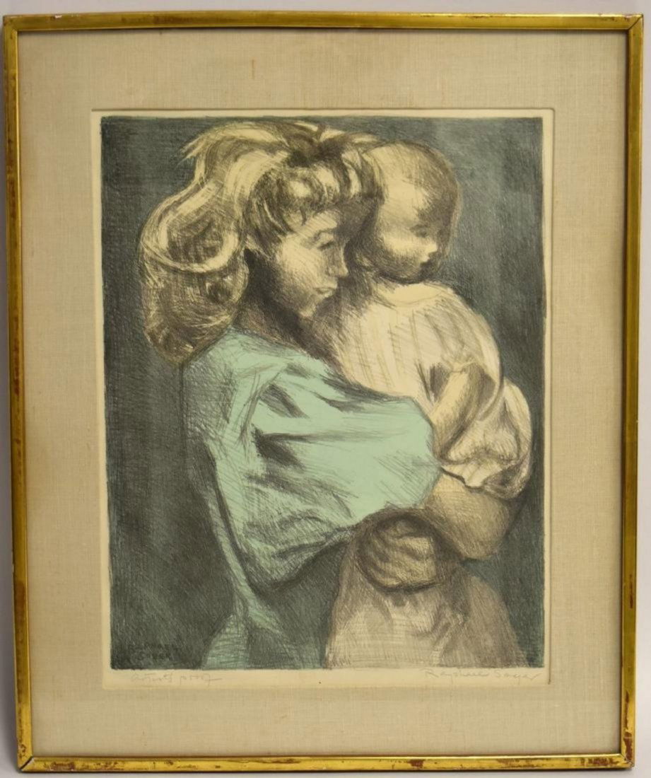 RAPHAEL SOYER 1899-1987 SISTERS ARTIST PROOF Signed (1 of 3)