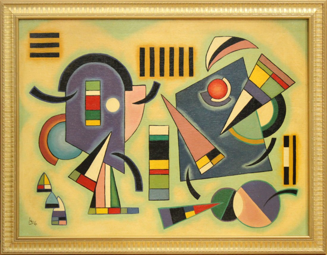 WASSILY KANDINSKY Oil/B Mid Century Modern ABSTRACT (1 of 4)