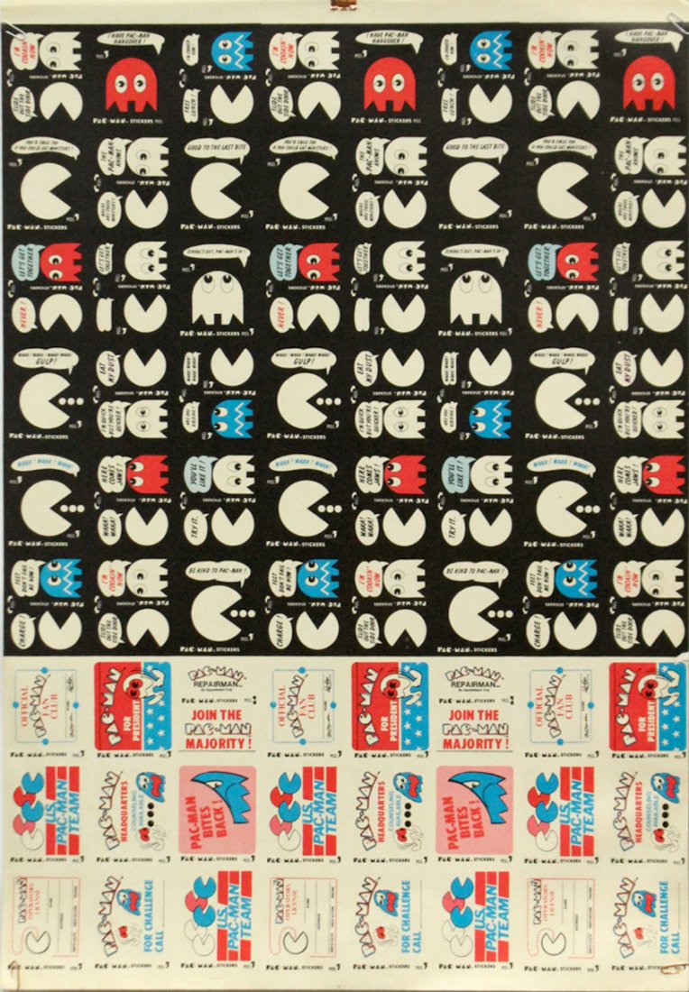 Pacman Uncut Sticker Sheet, (1 of 5)