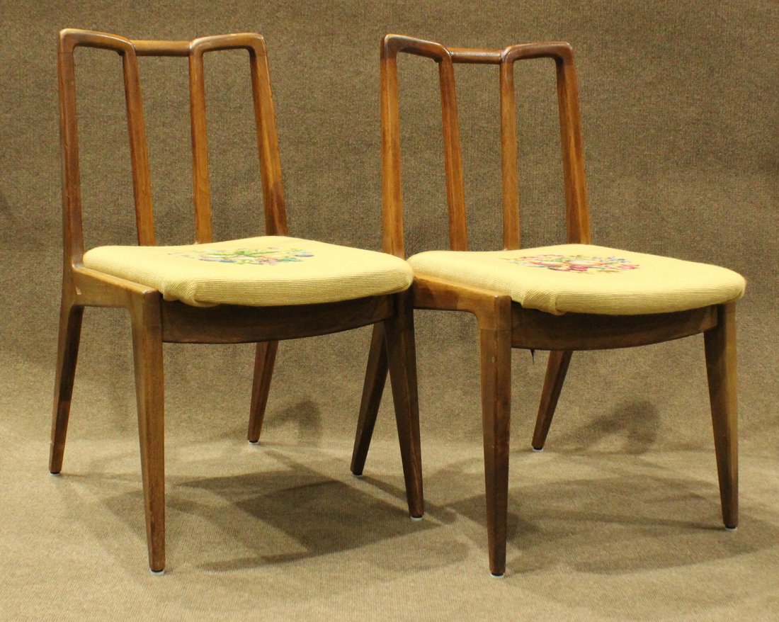 Mid-Century Modern JOHN STUART Pair Dining Arm Chairs (1 of 5)