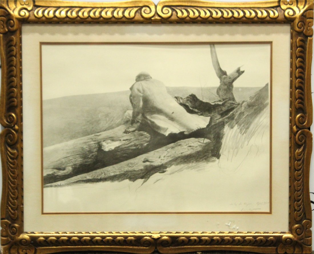 ANDREW WYETH - Study For Tempera - April Wind (1 of 3)