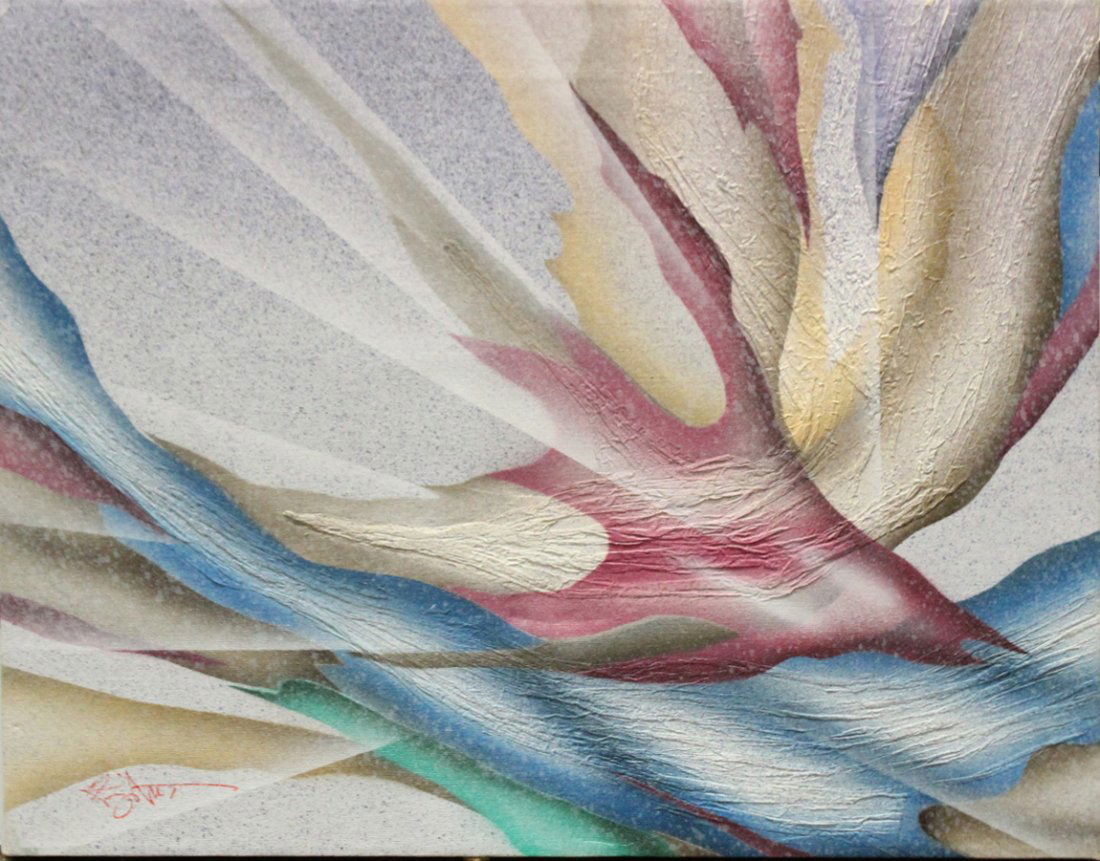 ARTI, Mid-Century Oil on Canvas BIRD IN FLIGHT ABSTRACT (1 of 3)