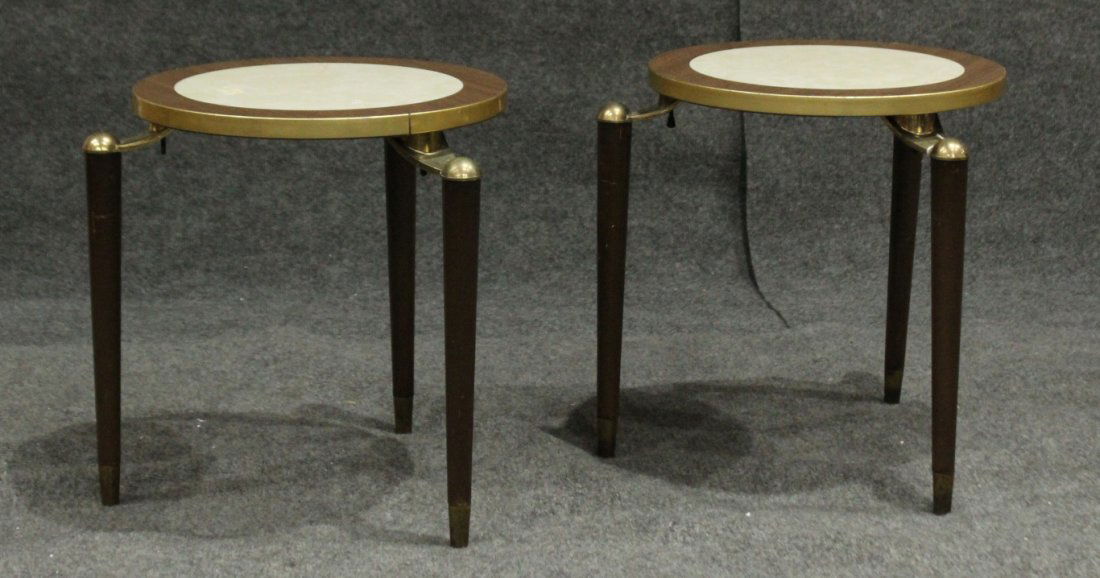 Two [2] Mid-Century Modern Stackable Round Stands (1 of 4)