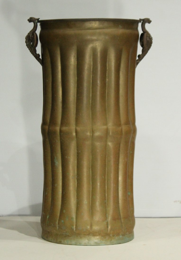 1870s VICTORIAN BRASS UMBRELLA HOLDER Griffin Sides (1 of 5)