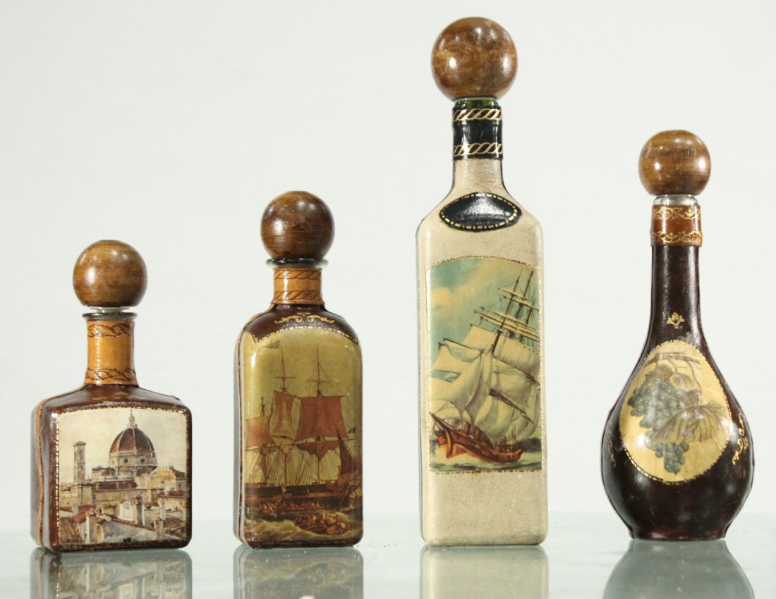 Four [4] Collectible Decorated Liquor Bottles (1 of 4)