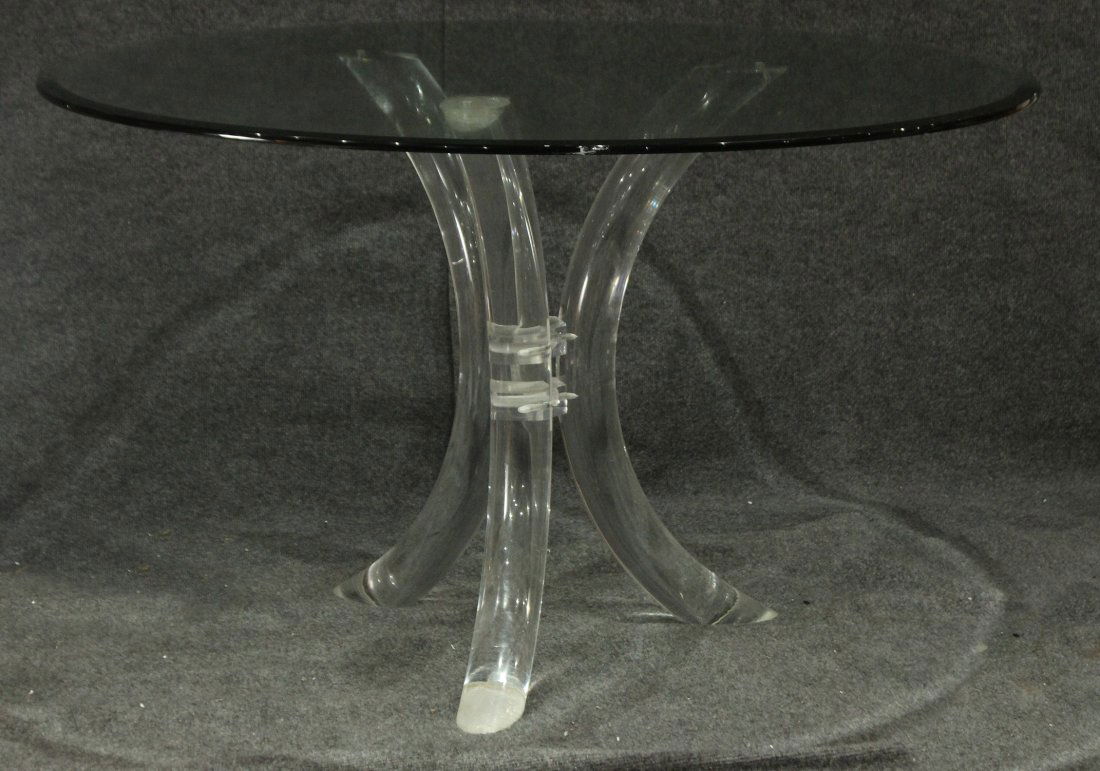 Mid-century modern lucite round table (1 of 4)