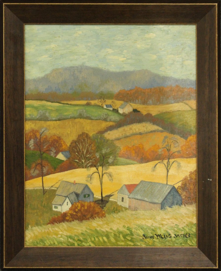 John Wells James Oil painting farm (1 of 5)