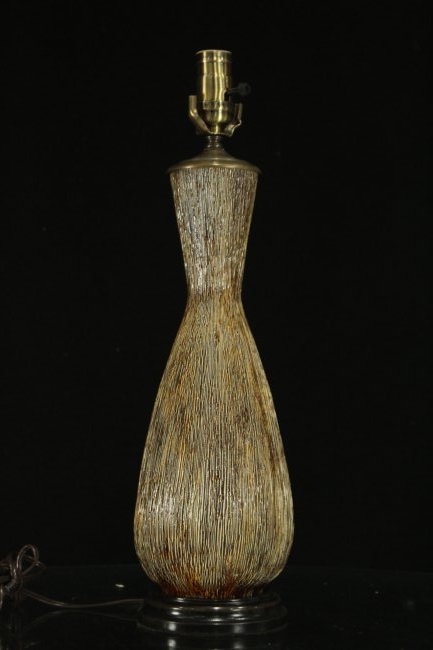 Mid-century Modern ceramic pottery lamp (1 of 4)
