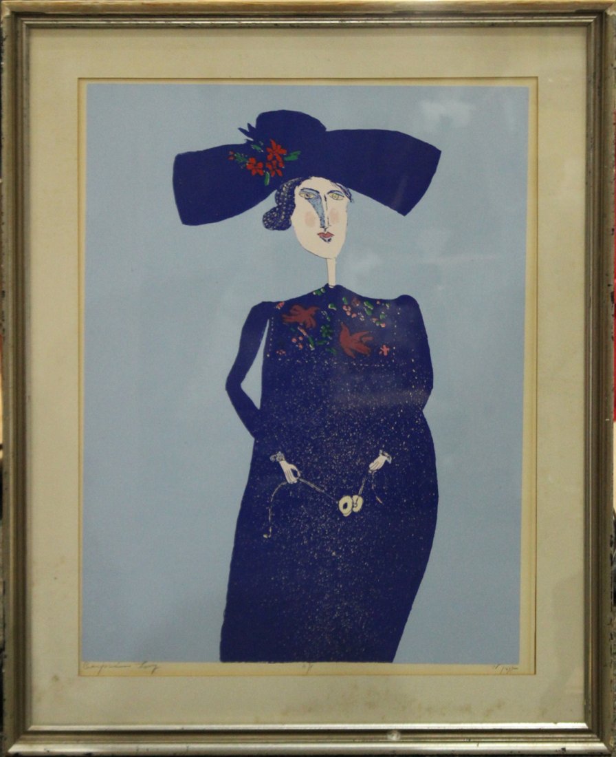 Benjamin Levy Lady in Blue silkscreen (1 of 3)