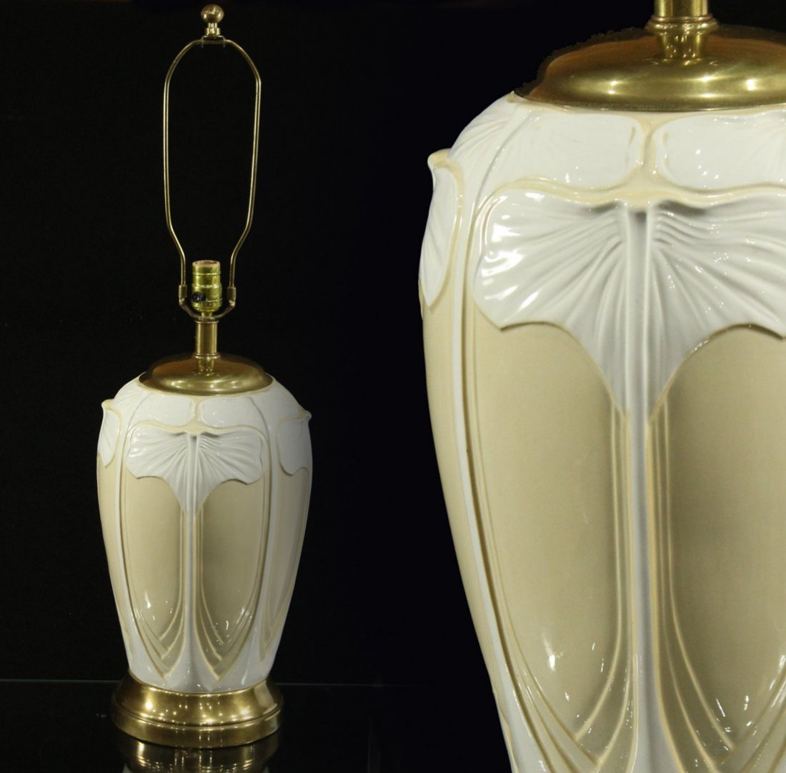 ART NOUVEAU FINE PORCELAIN TABLE LAMP (1 of 3)
