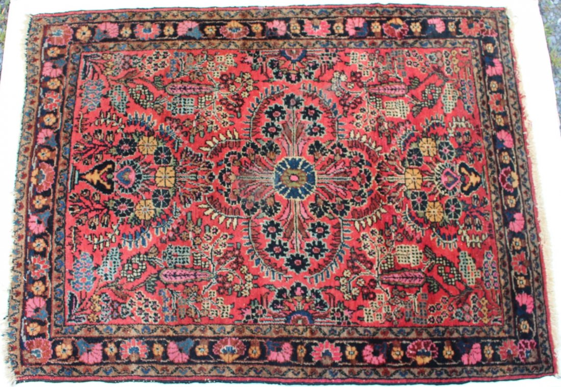 Antique SAROUK Area Rug - Good Pile. (1 of 6)