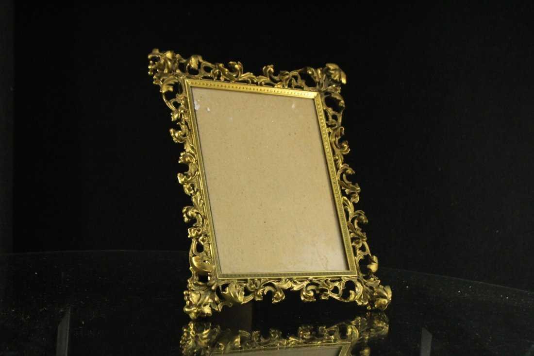 Brass Victorian Rococo Free Standing Frame (1 of 4)