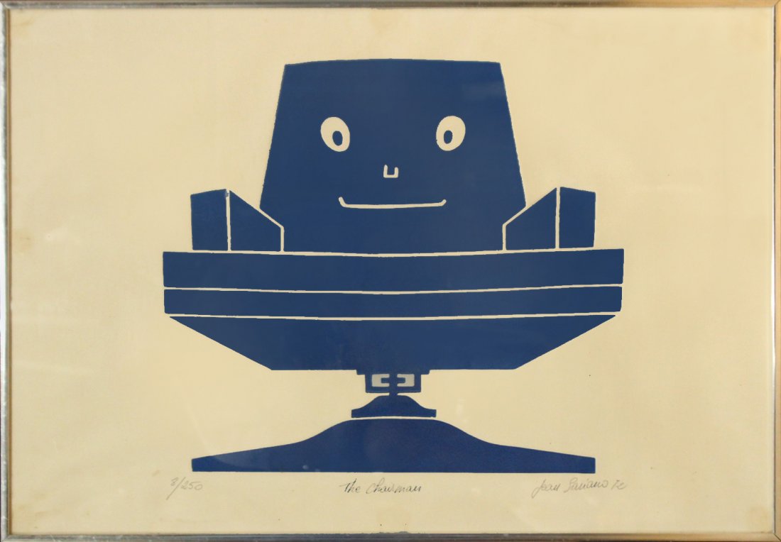 JEAN SARIANO 1973, Off-Set Lithograph THE CHAIRMAN (1 of 6)