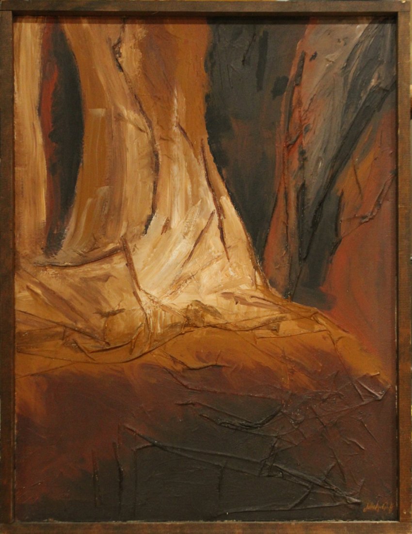 JULIA ANN GROFF, Oil/C Mid-Century ABSTRACT - Signed (1 of 3)