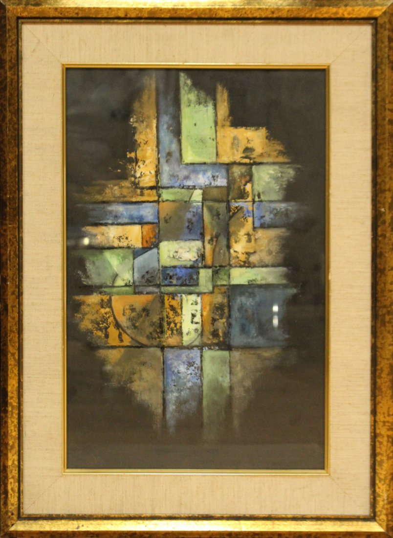ISABELA MILLER, Gouache on Paper ABSTRACT Framed (1 of 5)
