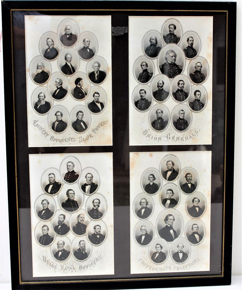 CIVIL WAR ENGRAVING Slave Opponents, Union Generals etc (1 of 6)