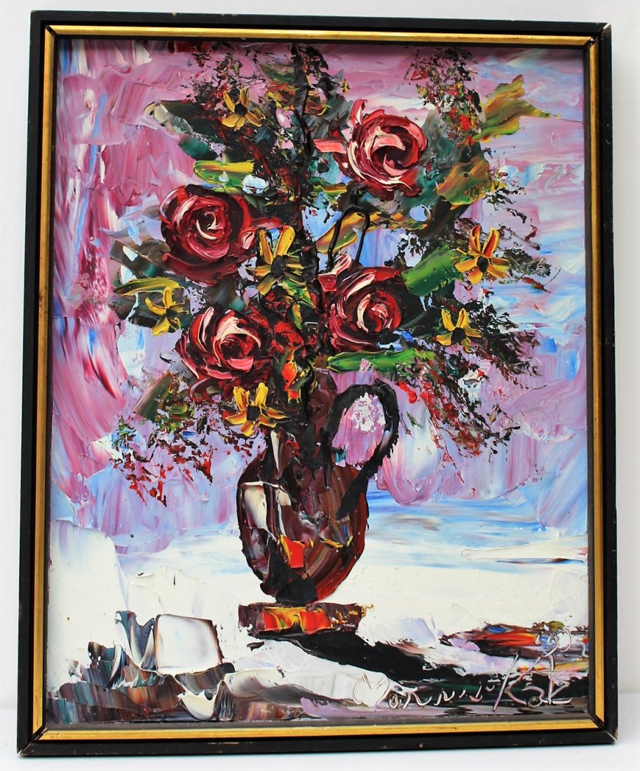 MORRIS KATZ 1973 Listed Jewish American STILL LIFE (1 of 4)