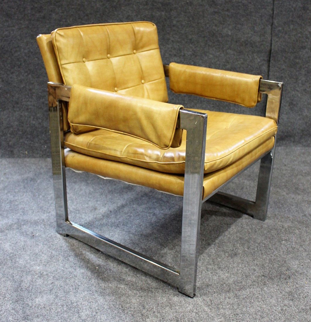 MILO BAUGHMAN Flat Bar Chrome ARM CHAIR (1 of 7)