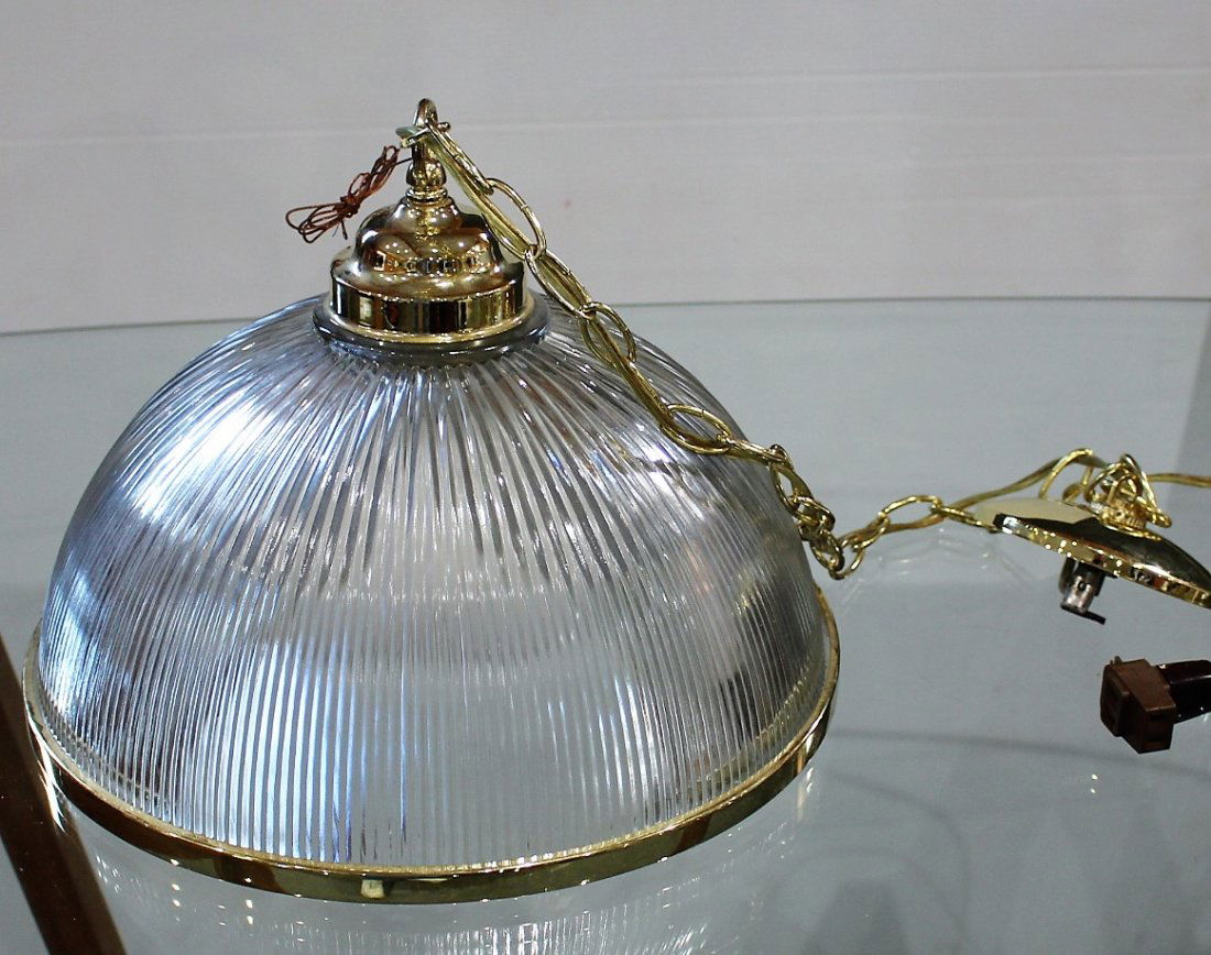 Large Holophane Glass Shade Hanging Fixture (1 of 3)