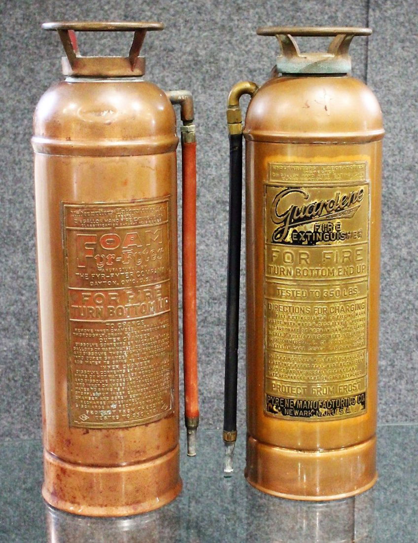 Two [2] Vintage Copper Fire Extinguishers (1 of 5)