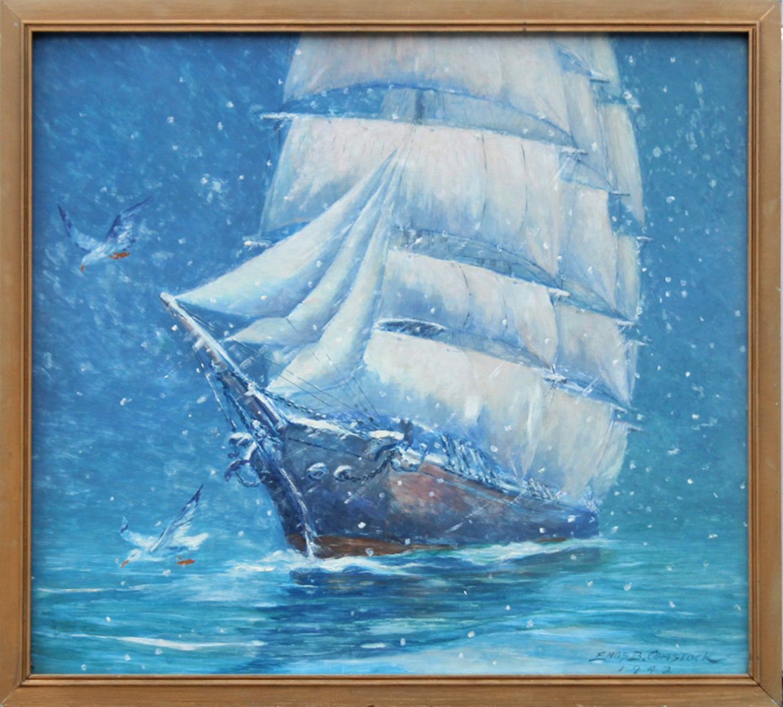 Enos Benjamin Comstock  (1879 - 1945) ILLUSTRATION SHIP (1 of 3)
