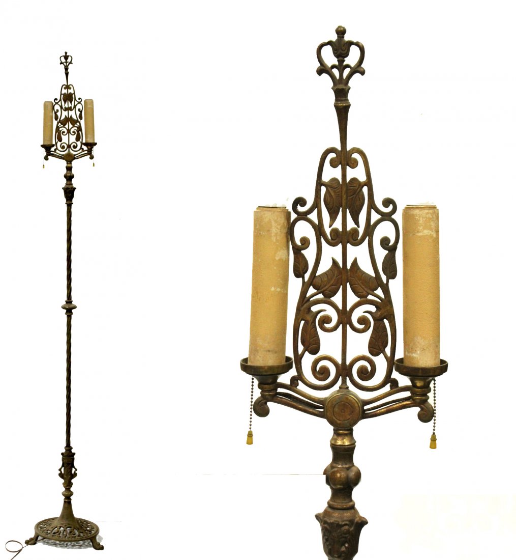 OSCAR BACH Style Arts & Crafts POLE FLOOR LAMP (1 of 4)