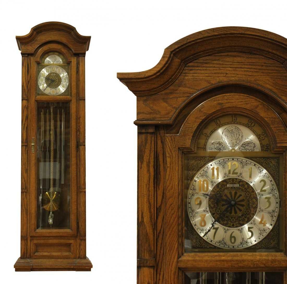 HOWARD MILLER 5 WEIGHT WESTMINSTER GRANDFATHER CLOCK