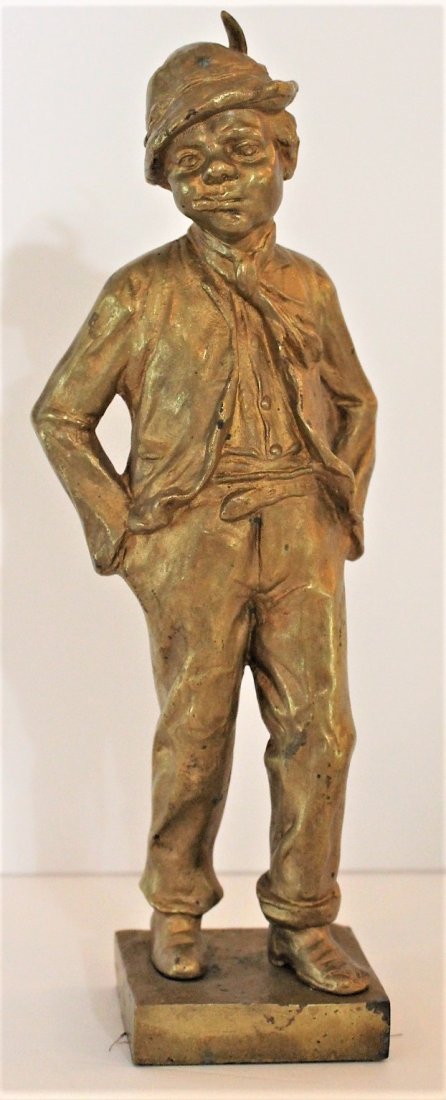 CINOBIER French 19th BRONZE BOY STREET URCHIN Gold Dore (1 of 10)