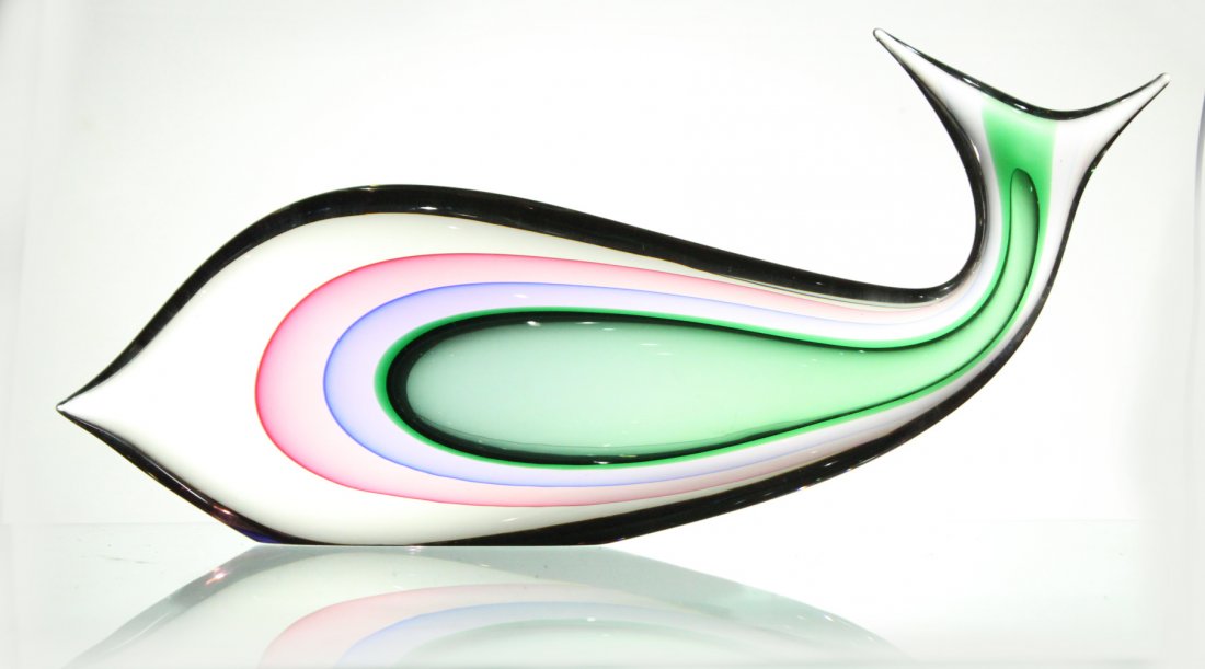 LUIGI ONESTO MURANO ITALY GLASS FISH - Internal Decor (1 of 8)