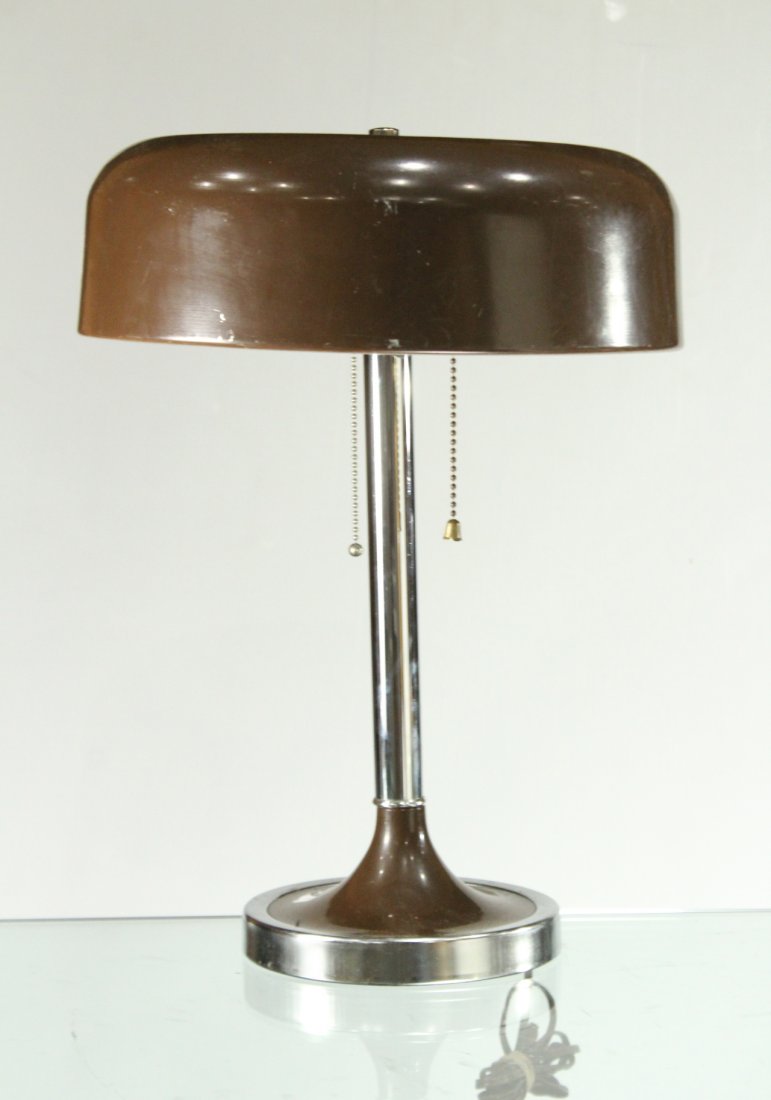 Mid-Century Modern Metal and Chrome DESK LAMP (1 of 4)