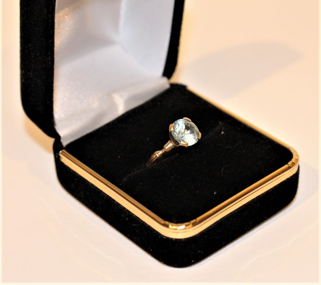 Marked 18K & 14K GOLD TOPAZ RING Size 5.5 (1 of 6)