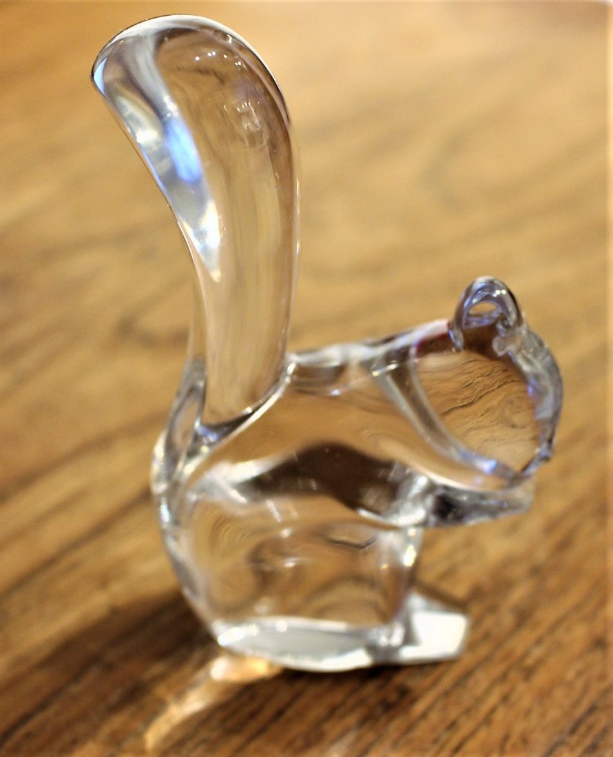 BACCARAT FRANCE Crystal Glass SQUIRREL FIGURINE Signed (1 of 5)