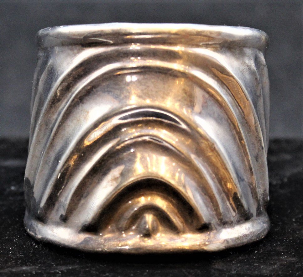STERLING MEXICO  .925 Vintage WIDE CUFF BRACELET (1 of 7)