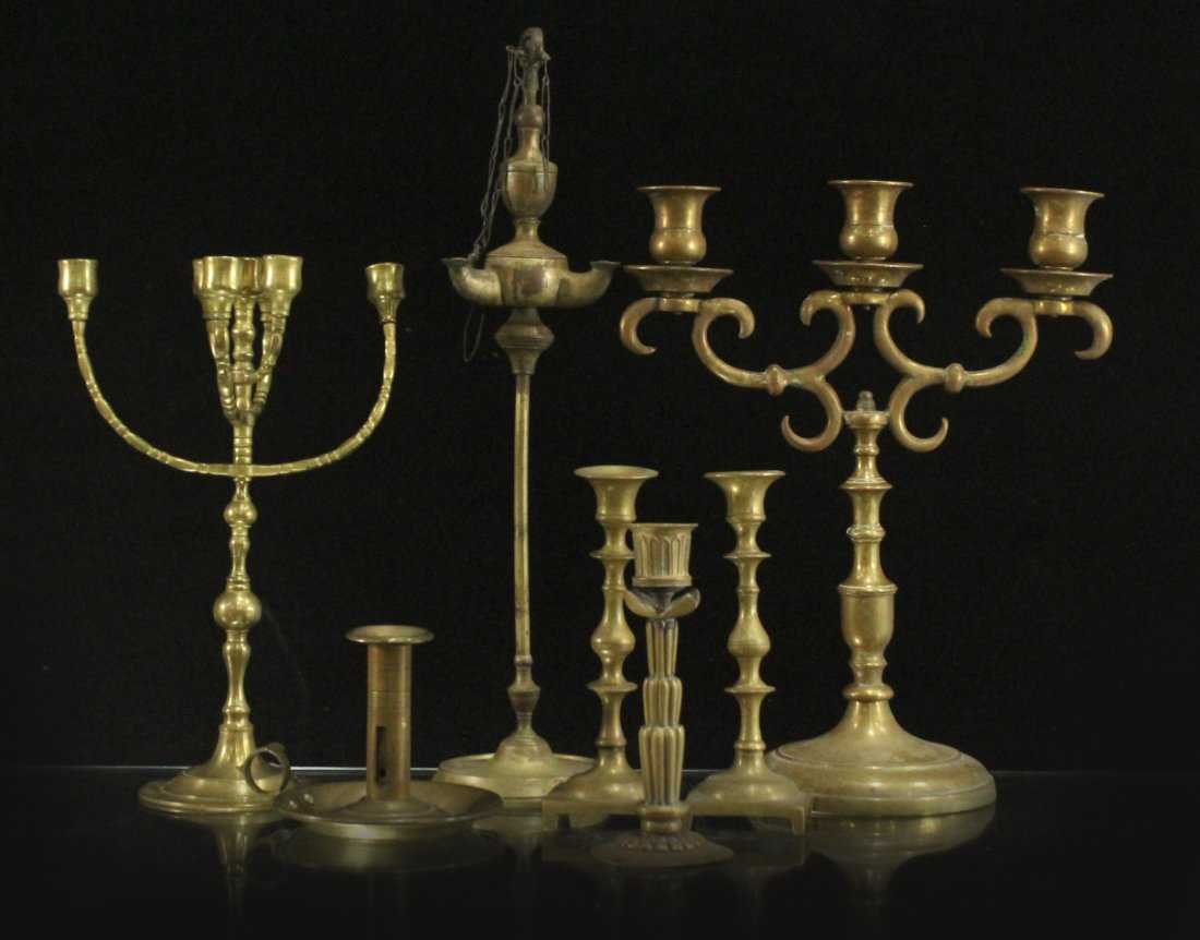 Seven [7] ASSORTED Vintage & Antique BRASS CANDLESTICKS (1 of 5)