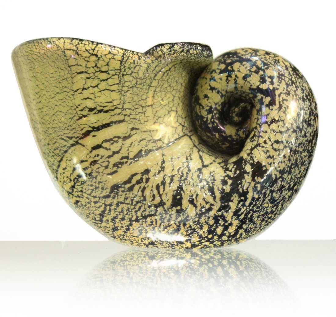 ITALIAN MURANO ART GLASS NAUTILUS SHELL (1 of 4)