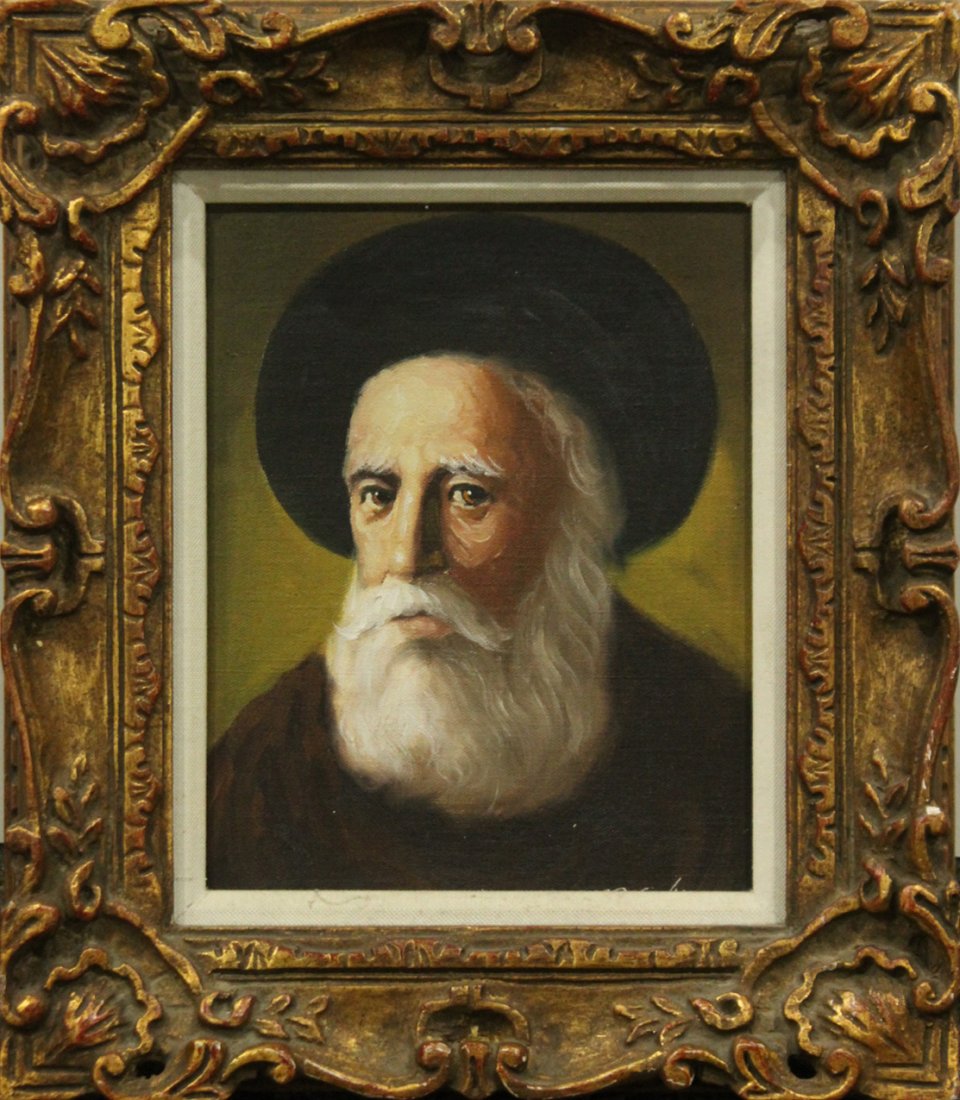 M COLEMAN, Oil/B PORTRAIT JEWISH RABBI Painting (1 of 3)