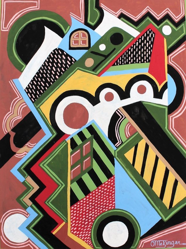 JEAN METZINGER, Gouache, Mid-Century Modern Abstract (1 of 3)