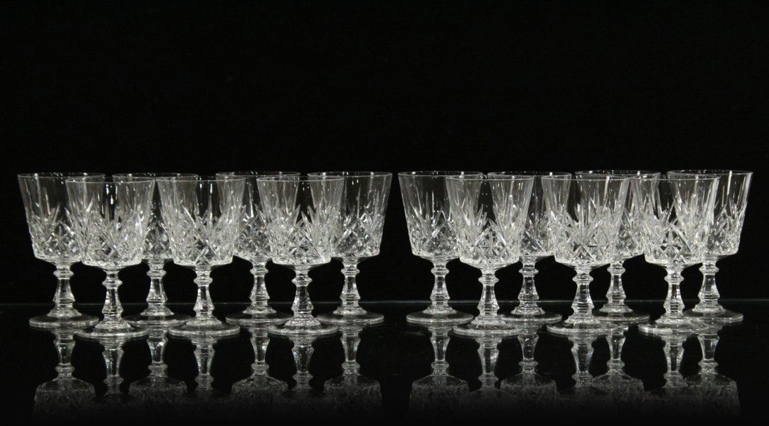 Fourteen [14] CUT CRYSTAL STEMWARE SET (1 of 4)