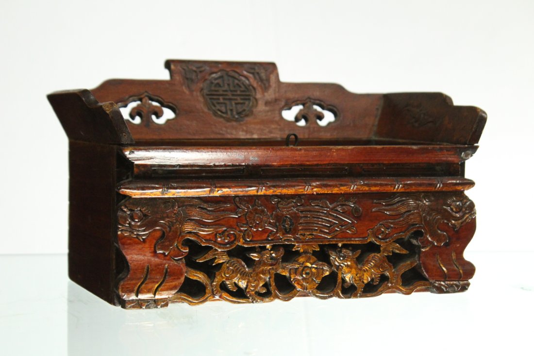 Antique Oriental Asian Trinket box with side drawer (1 of 5)